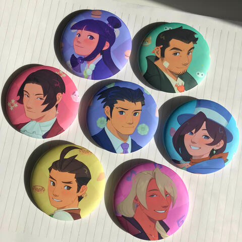 Ace Attorney | Buttons Ace Attorney | Buttons
